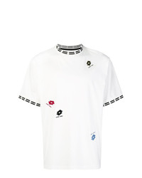T-shirt à col rond imprimé blanc Damir Doma