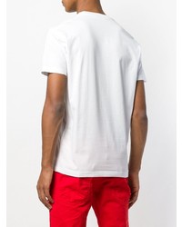 T-shirt à col rond imprimé blanc DSQUARED2