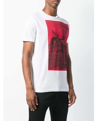 T-shirt à col rond imprimé blanc DSQUARED2