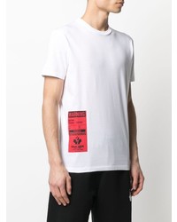 T-shirt à col rond imprimé blanc DSQUARED2