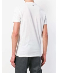 T-shirt à col rond imprimé blanc DSQUARED2