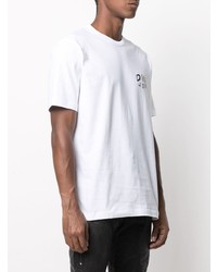 T-shirt à col rond imprimé blanc Diesel