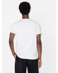 T-shirt à col rond imprimé blanc Alexander McQueen