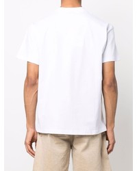 T-shirt à col rond imprimé blanc Jacquemus