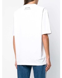 T-shirt à col rond imprimé blanc Calvin Klein Jeans Est. 1978