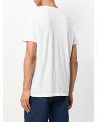 T-shirt à col rond imprimé blanc Dondup