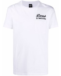 T-shirt à col rond imprimé blanc Deus Ex Machina