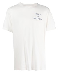 T-shirt à col rond imprimé blanc Deus Ex Machina