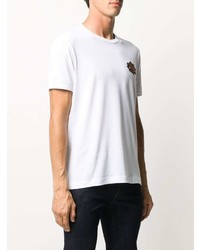 T-shirt à col rond imprimé blanc Dolce & Gabbana