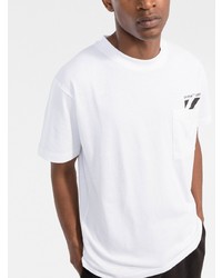 T-shirt à col rond imprimé blanc Off-White