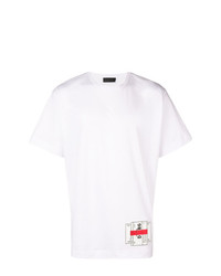 T-shirt à col rond imprimé blanc Diesel Black Gold