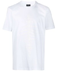 T-shirt à col rond imprimé blanc Diesel