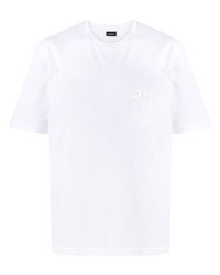 T-shirt à col rond imprimé blanc Diesel