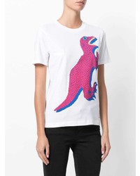 T-shirt à col rond imprimé blanc Ps By Paul Smith