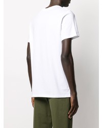 T-shirt à col rond imprimé blanc A.P.C.