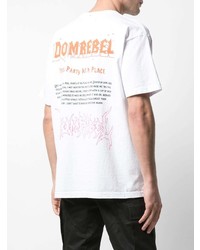 T-shirt à col rond imprimé blanc DOMREBEL