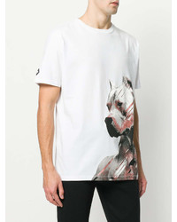 T-shirt à col rond imprimé blanc Marcelo Burlon County of Milan