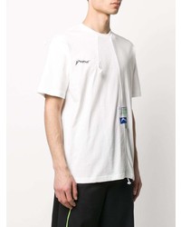 T-shirt à col rond imprimé blanc Ader Error