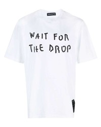 T-shirt à col rond imprimé blanc DRHOPE