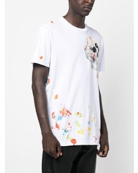 T-shirt à col rond imprimé blanc Philipp Plein