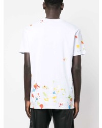 T-shirt à col rond imprimé blanc Philipp Plein