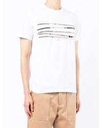 T-shirt à col rond imprimé blanc PS Paul Smith