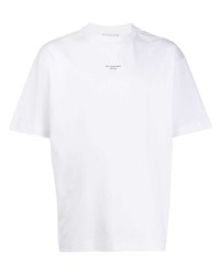 T-shirt à col rond imprimé blanc Drôle De Monsieur