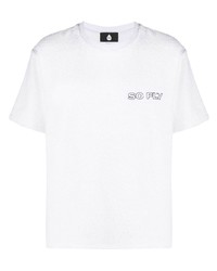 T-shirt à col rond imprimé blanc DUOltd