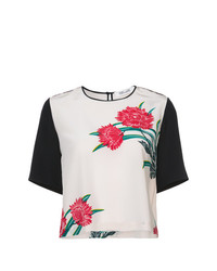 T-shirt à col rond imprimé blanc Dvf Diane Von Furstenberg