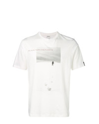T-shirt à col rond imprimé blanc ECOALF