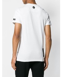 T-shirt à col rond imprimé blanc Philipp Plein