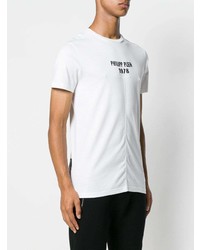 T-shirt à col rond imprimé blanc Philipp Plein