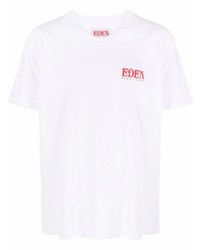T-shirt à col rond imprimé blanc EDEN power corp