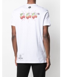 T-shirt à col rond imprimé blanc Philipp Plein