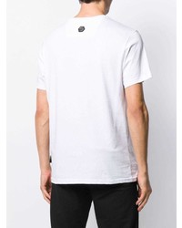 T-shirt à col rond imprimé blanc Philipp Plein