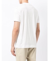 T-shirt à col rond imprimé blanc Emporio Armani