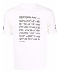 T-shirt à col rond imprimé blanc Emporio Armani