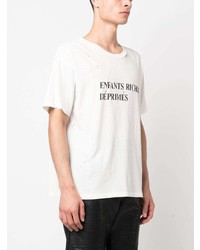 T-shirt à col rond imprimé blanc Enfants Riches Deprimes