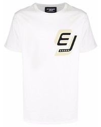 T-shirt à col rond imprimé blanc Enterprise Japan