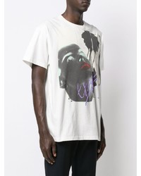 T-shirt à col rond imprimé blanc Paul Smith