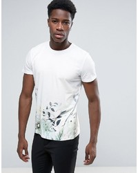 T-shirt à col rond imprimé blanc Esprit