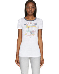 T-shirt à col rond imprimé blanc Etoile Isabel Marant