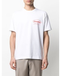 T-shirt à col rond imprimé blanc Études