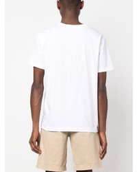 T-shirt à col rond imprimé blanc A.P.C.