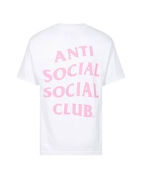 T-shirt à col rond imprimé blanc Anti Social Social Club