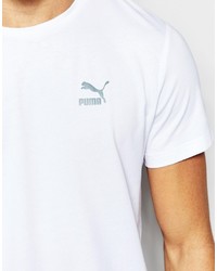 T-shirt à col rond imprimé blanc Puma