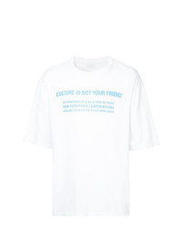 T-shirt à col rond imprimé blanc Ex Infinitas