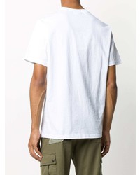 T-shirt à col rond imprimé blanc Kenzo