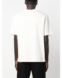 T-shirt à col rond imprimé blanc Ferragamo