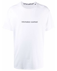 T-shirt à col rond imprimé blanc F.A.M.T.